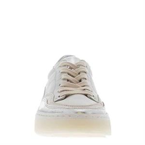 Carl Scarpa Bank White Lace Up Chunky Trainers
